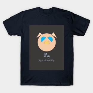 Geometric simple design Captain Pig T-Shirt